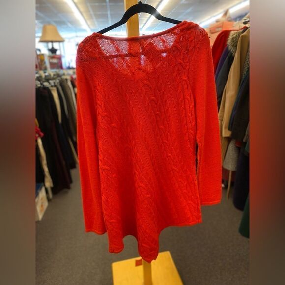 Allison Brittney Ladies 1X Knit red Sweater - Picture 5 of 5